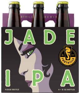 Foothills Brewing Jade IPA six pack bottles